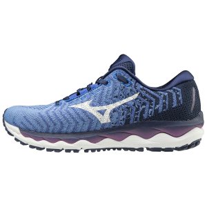 Mizuno Wave Sky Waveknit 3 Bayan Koşu Ayakkabısı Mavi (Tr.EWZ)